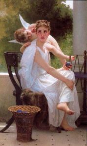 work interrupted - adolphe-william bouguereau - romanticismo