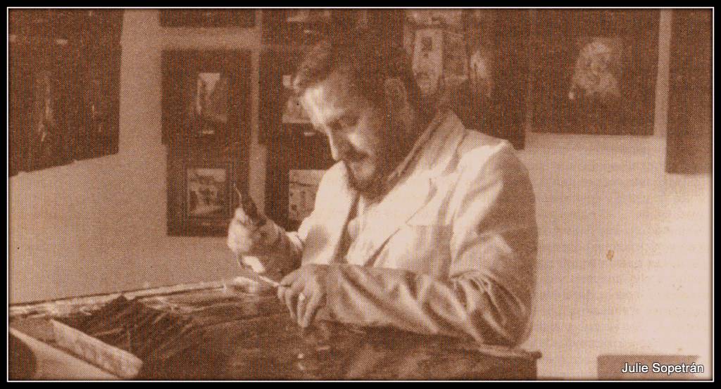 Mariano Canfrán trabajando